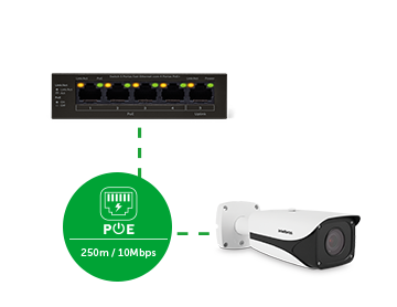 03 switch sf 500 poe 5 portas intelbras